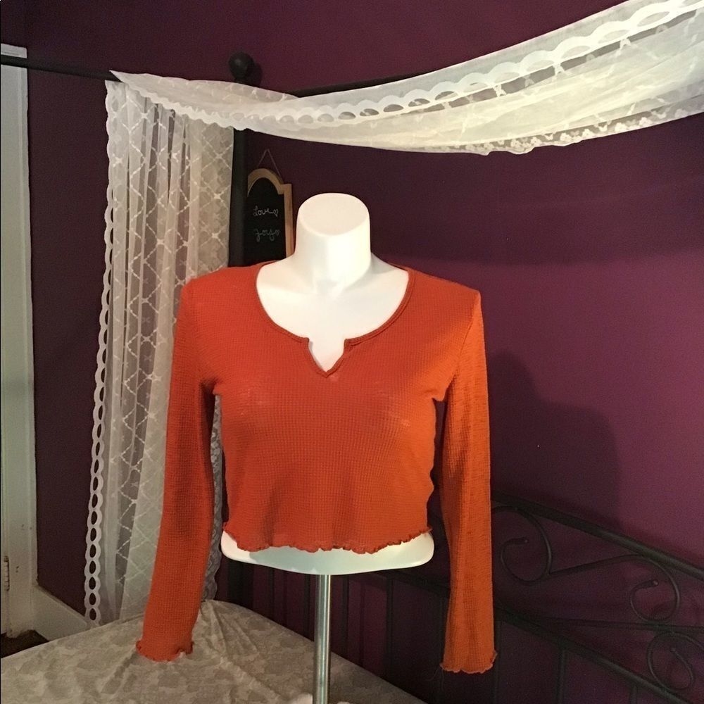 SHEIN Curve Waffle Knit Crop Top 1XL‎